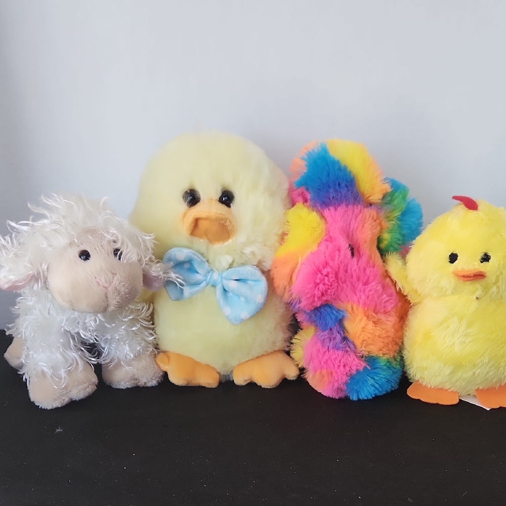 Colorful Plush Toy Set for Small Pets